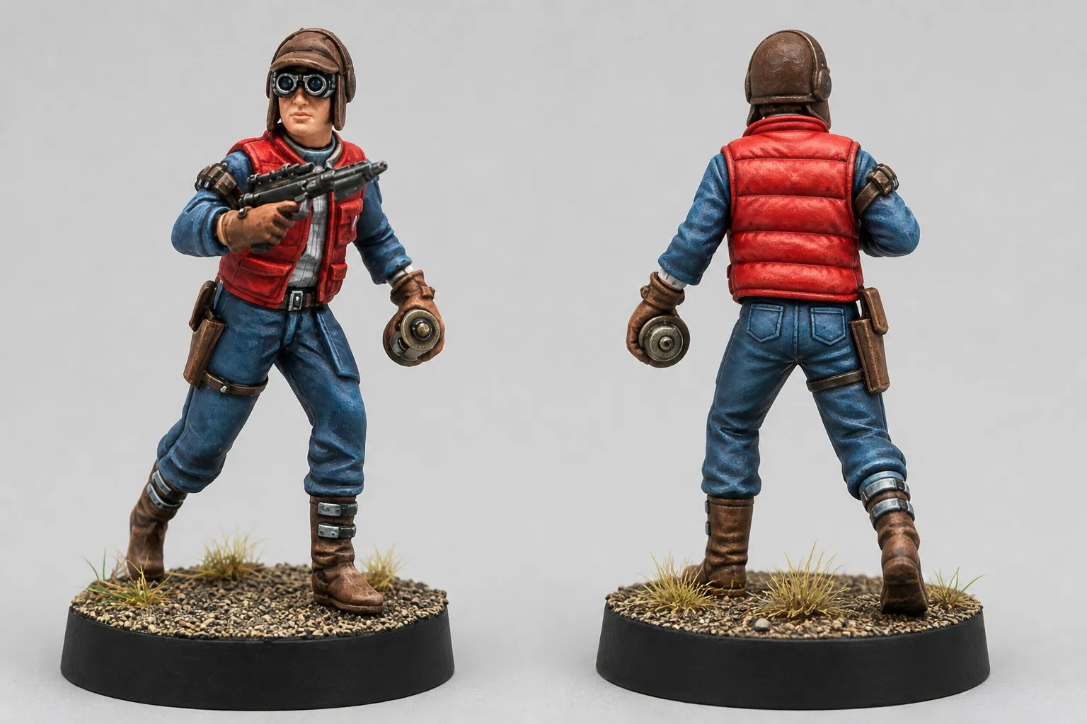 Référence de peinture de Marty McFly, vues de face et de dos